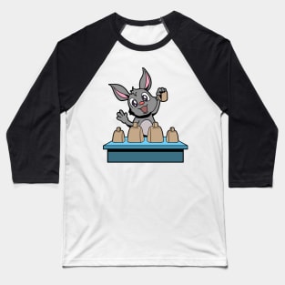 Cartoon bunny playing cowbells Baseball T-Shirt